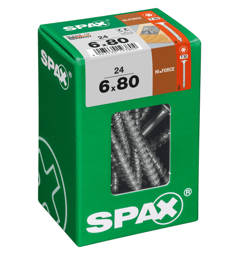 SPAX 6.0x80mm T30 T-Star Washer Head Wirox Screws (Box 24) 4251010600807