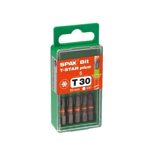 SPAX T30x25mm T-Star Plus Driver Bits (Pk 5) 5000009192309