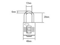 SQUIRE CP40 40mm Combination 4-Wheel Padlock HSQCP40