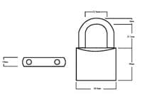SQUIRE LN4T 40mm Padlock Twin Pack (Keyed Alike) HSQLN4T