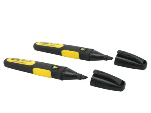 STANLEY Chisel Tip Marker Black (Pk 2) STA047314