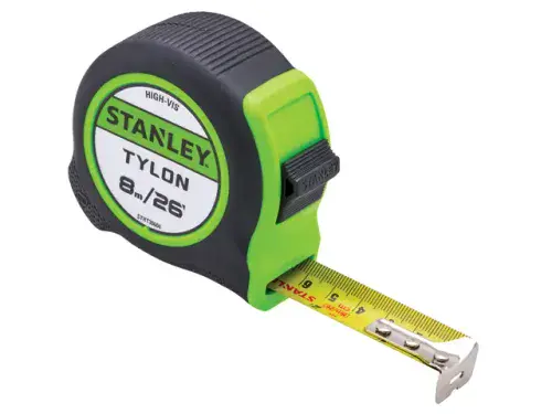 STANLEY Hi-Viz Tylon Tape 8m (26ft) XMS25TAPE8