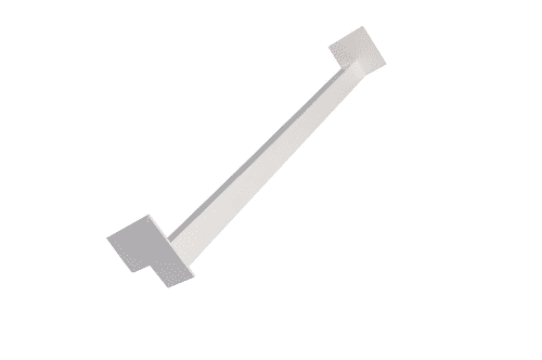 SUMMITpvc Double Ended Square Corner Internal 500mm White C298W0002P