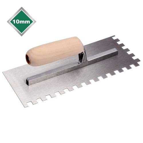 TILE RITE Steel 10mm Square Notch Adhesive Trowel TNT704