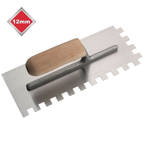 TILE RITE Steel 12mm Square Notch Adhesive Trowel LNT523