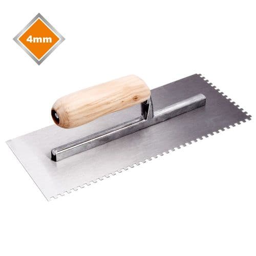 TILE RITE Steel 4mm Square Notch Adhesive Trowel DBT699