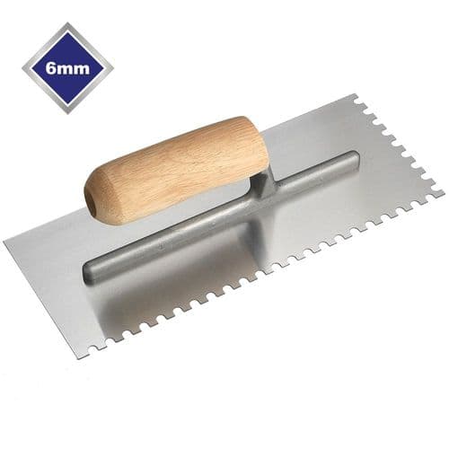 TILE RITE Steel 6mm Round Notch Adhesive Trowel SRNT526
