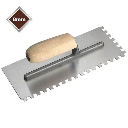 TILE RITE Steel 8mm Square Notch Adhesive Trowel MNT144