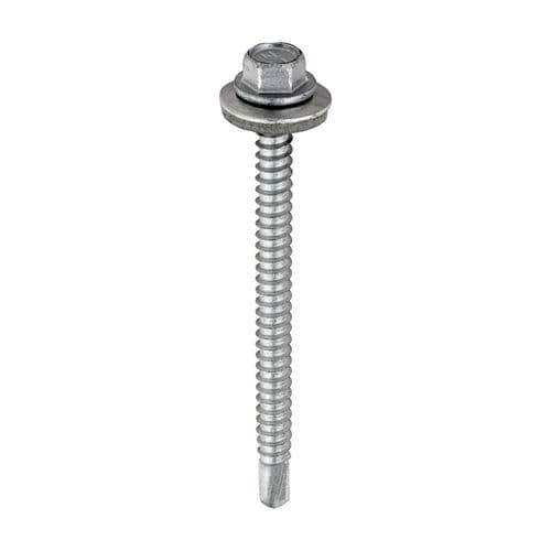 TIMCO 5.5x70mm Self Drill Hex Screw Metal To Light Steel W16 SO (Box 100) L70W16B