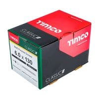 TIMCO 6.0x130mm Classic II Multi-Purpose Screw CSK PZ Yellow (Box 100) 60130CLAF