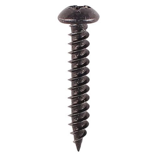 TIMCO 8x1" (4.0x25mm) Blackjax Twin Threaded Woodscrew PZ2 RND - Black Organic (Pack 15) 00081BJCP