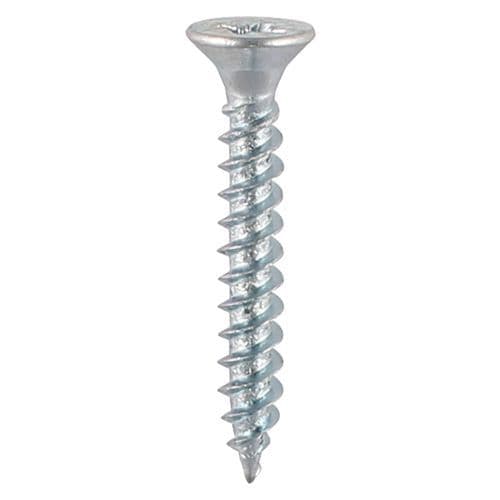 TIMCO 8x1" (4.0x25mm) Twin Threaded Woodscrew PZ2 CSK - BZP (Pack 30) 00081CWZP