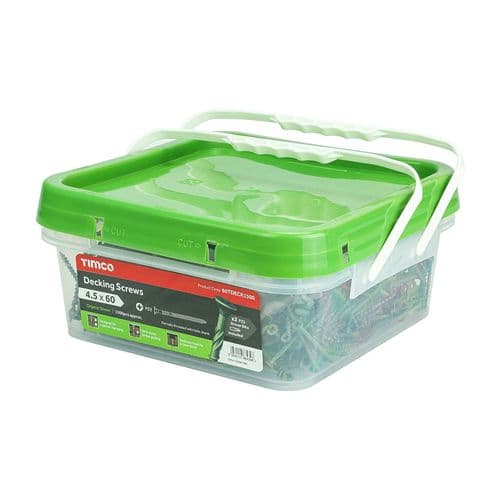 TIMCO Decking Screws 4.5 X 60mm Green (1500) 60TDECK1500
