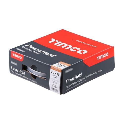 TIMCO FirmaHold Collated Plain Shank Nails 3.1x90mm FirmaGalv+ (Box 2200) CPLT90
