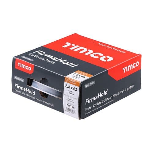 TIMCO FirmaHold Collated Ring Shank Nails 2.8x63mm FirmaGalv+ (Box 3300) CPLT63