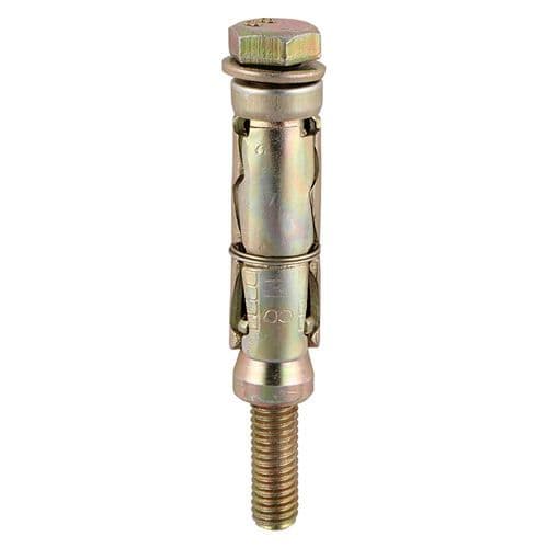 TIMCO M8:10L (M8x60mm) Shield Anchor Loose Bolt - ZYP (Pack 4) 0810LSHP