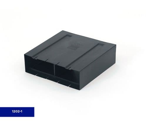 TIMLOC 9"x3" Thru Wall Cavity Sleeve 1 Airbrick Black 1202/1