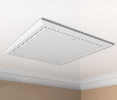 TIMLOC Plastic Hinged Loft Access Door 562x662mm White 1169