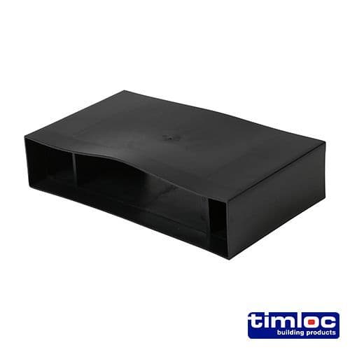 TIMLOC U/floor Vent Horizontal Front Extension +115mm Black 1203