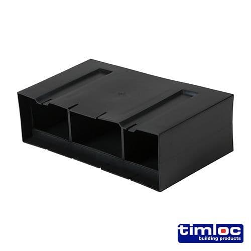TIMLOC U/floor Vent Horizontal Rear Extension +100mm Black 1206