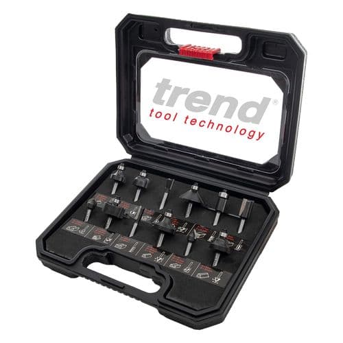 TREND 12 Piece 1/4" TCT Router Cutter Starter Set SET/SS8X1/4TC