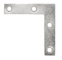 UNION 75mm Corner Plate BZP (Pk 6) DX40589