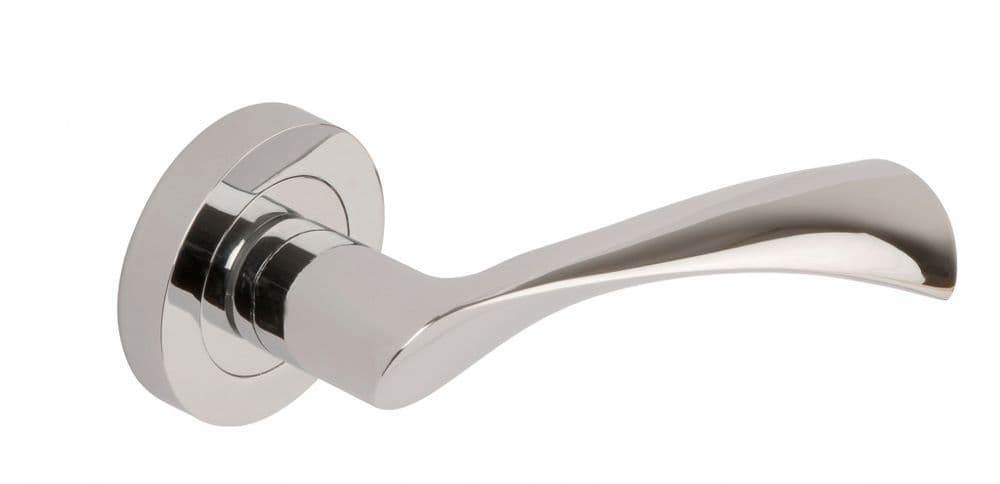 UNION Flex Lever Door Handle On Round Rose Passage Set PCP DH003645        