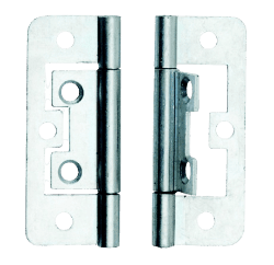 UNION Flush Hinge 50mm (x2) BZP DX40509