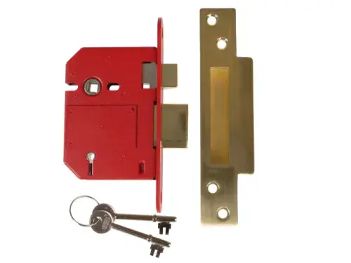 UNION StrongBOLT BS5 5 Lever Mortice Sash Lock PB 3.0" Case Y2200S-PL-3.0