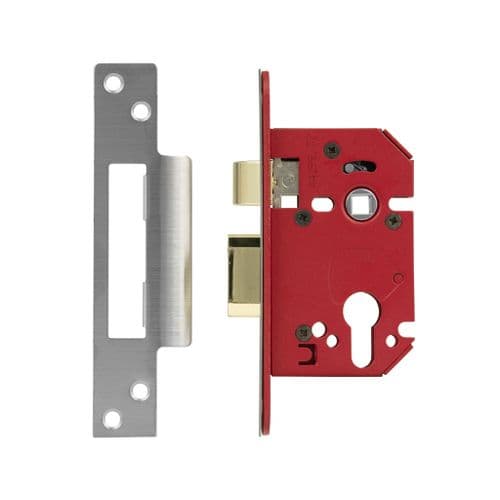 UNION StrongBOLT Euro Profile Mortice Sash Lock SS 2.5" Backset YL22EUS-SS-2.5