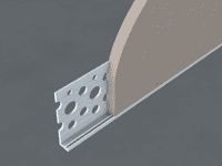 VISTA PVC-u Plaster Stop Bead 2.5m Plaster Depth 10/12mm PPS1012
