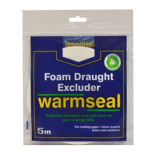 WARMSEAL 5m Brown Foam Draught Excluder Strip G70301