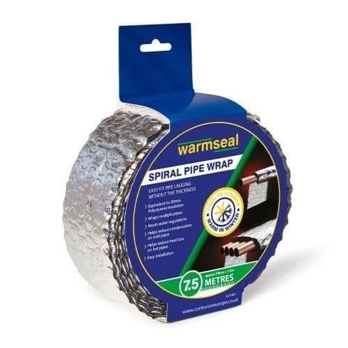 WARMSEAL Spiral Insulation Pipe Wrap 75mmx7.5M G21501