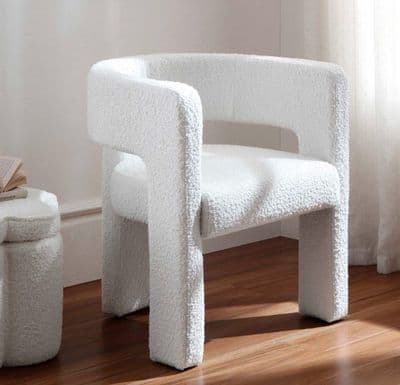 ✨ New Arrival – White Bouclé Arm Chair ✨