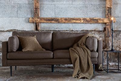 Boom Sofa, Black/Brown Microfibre