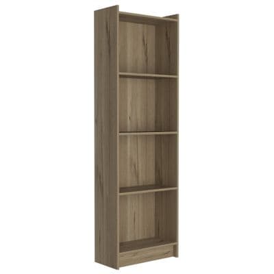BOSTON 4 Shelves Bookcase, Bleached Pine
