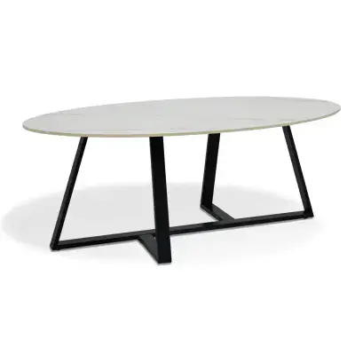 Bristol Stone Top Oval Coffee Table