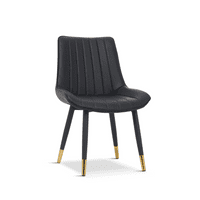 Fitzgerald & Hayden DINING SET - Black Marble Dining Table and 4 Black Chairs