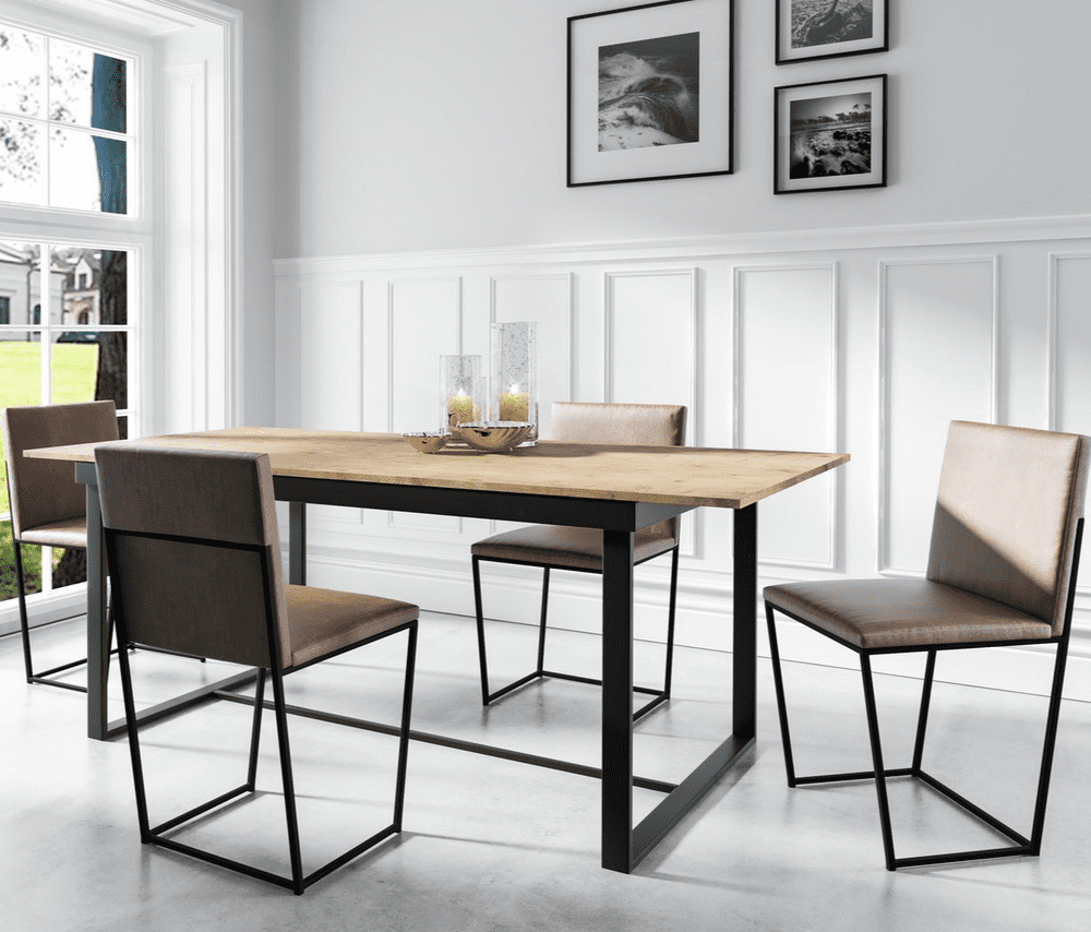 LARSEN Oak Laminate Rectangle Table 140cm - Extendable to 180cm