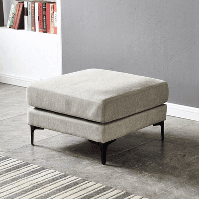 MARTEN Grey Fabric Ottoman