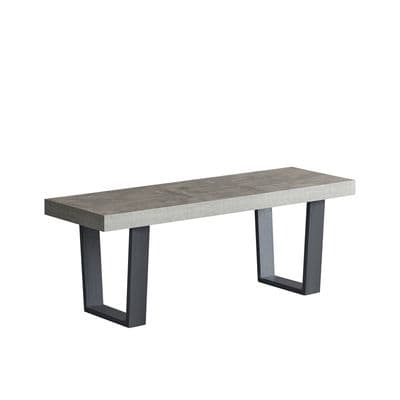 MILO Concrete Grey Veneer Bench - 120cm