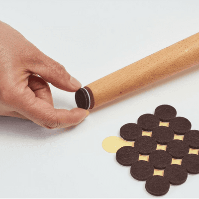 Round Furniture Felt Pads, 16 Pieces - Self Adhesive, Extra Thick