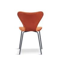 Set of 2 AMELIA Stacking Dining Chairs  Orange & Black