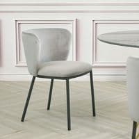 Set of 2 MANDY Grey Dining Chairs