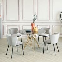 Set of 2 MANDY Grey Dining Chairs