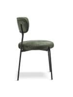 Set of 2 MILANO Dark Green Velvet Stacking Chairs