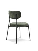 Set of 2 MILANO Dark Green Velvet Stacking Chairs