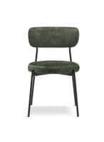 Set of 2 MILANO Dark Green Velvet Stacking Chairs