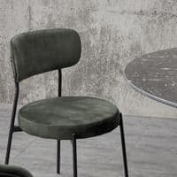 Set of 2 MILANO Dark Green Velvet Stacking Chairs