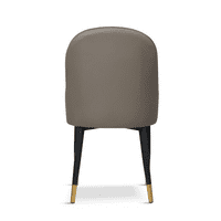 Set of 2 SAYRE Dining Chairs, Grey & White PU Leather